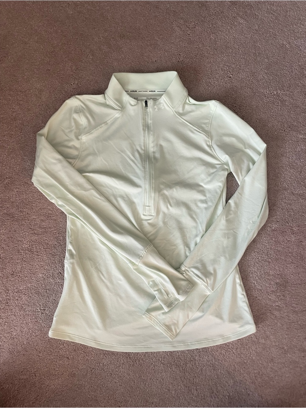 Under Armour Mint Green Long-Sleeve Half-Zip Performance Top - Women